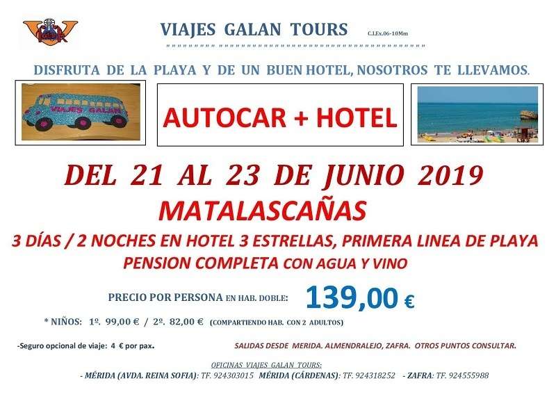 MATALASCAÑAS EN AUTOCAR DESDE EXTREMADURA