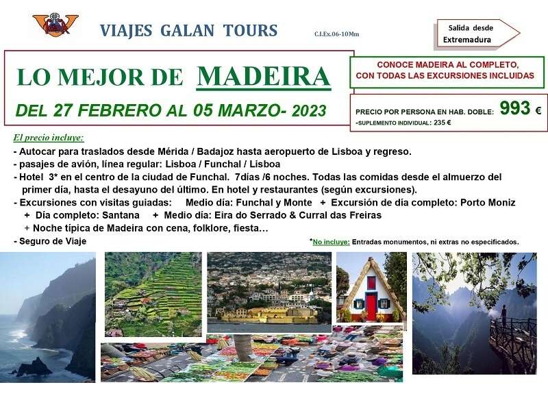 LO MEJOR DE MADEIRA. 