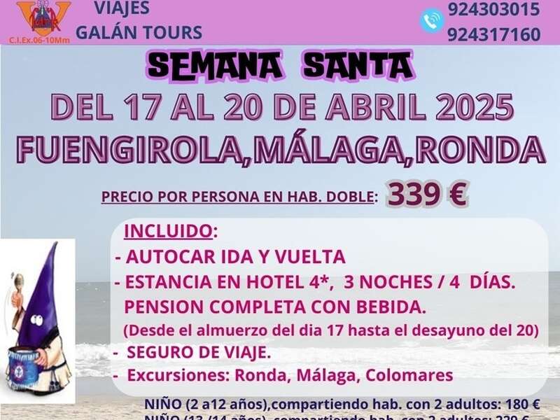 SEMANA SANTA EN AUTOCAR DESDE EXTREMADURA