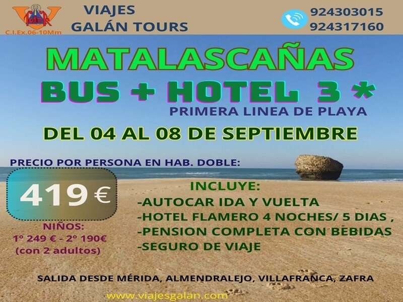 MATALASCAAS EN AUTOCAR DESDE EXTREMADURA